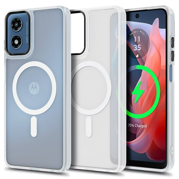 NGB SUPREMACY For Motorola Moto G Play 2024 Phone Case Camera Guard Wireless Charging MagSafe/Qi Magnetic Car Mount Moto G Play 2024 Phone Cover (NOT Stylus 2024 / Power 2024 / G 5G 2024)