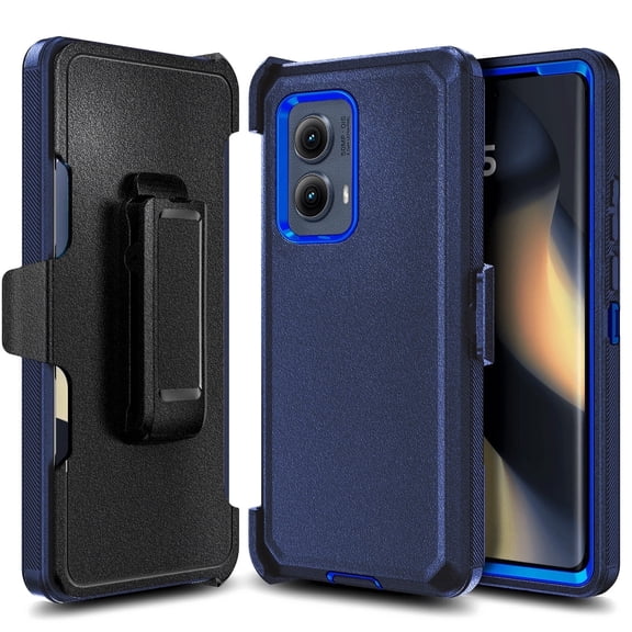 NGB SUPREMACY For Motorola edge 2024 Phone Case Belt Clip Holster Built-in Kickstand Triple-Layer Drop Proof Heavy Duty Armor Moto edge 2024 Case Cover