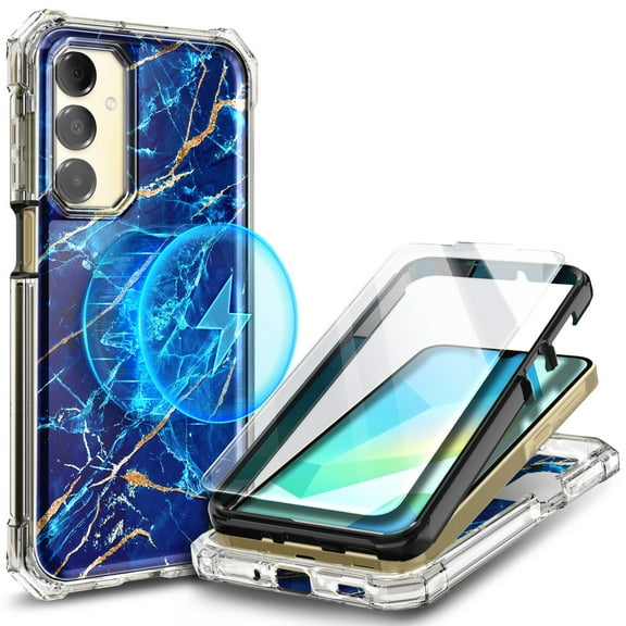 NGB SUPREMACY For Samsung Galaxy A16 5G Phone Case Screen Protector Wireless Charging MagSafe/Qi Magnetic Car Mount Protective Bumper Samsung Galaxy A16 Case Cover