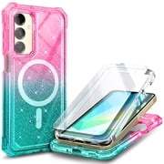 NGB SUPREMACY For Samsung Galaxy A16 5G Phone Case Screen Protector Wireless Charging MagSafe/Qi Magnetic Car Mount Protective Bumper Galaxy A16 Case Cover