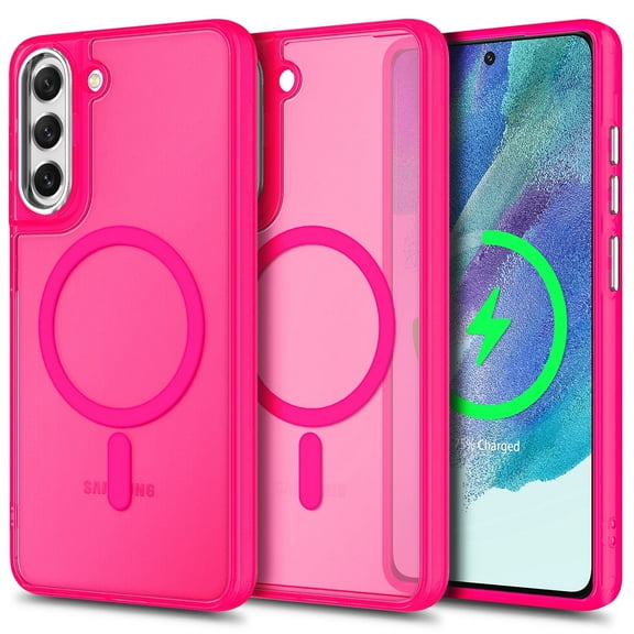 NGB SUPREMACY For Samsung Galaxy S21 FE 5G Phone Case Wireless Charging MagSafe/Qi Magnetic Car Mount Galaxy S21 FE Case Cover