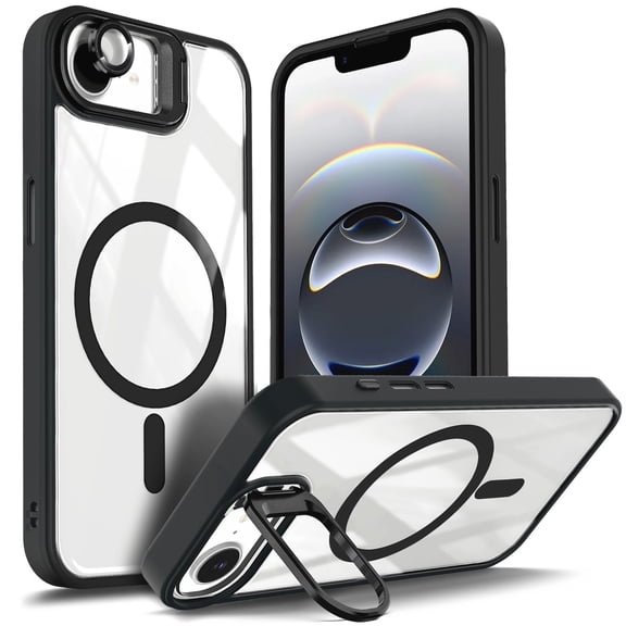 NGB SUPREMACY For iPhone 17e  / 16e Case Built-In Camera Guard Kickstand Lens Protector Wireless Charging MagSafe/Qi Magnetic Car Mount Apple iPhone 16e / 17e Phone Case Cover