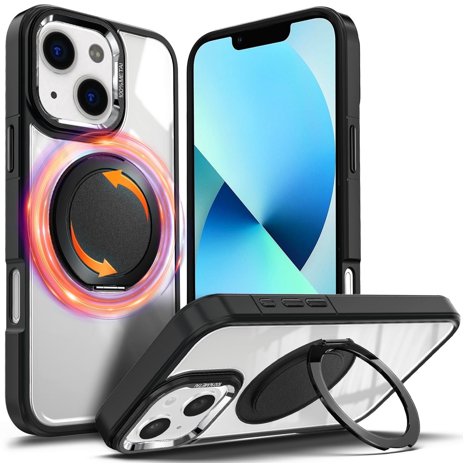 NGB SUPREMACY For iPhone 13/14 Phone Case Built-In Kickstand Ring ...