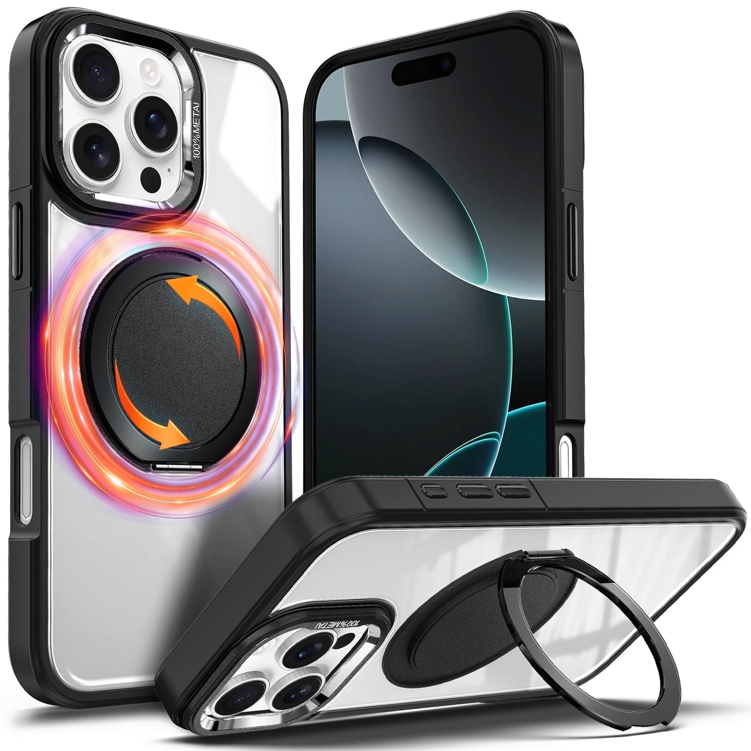 NGB SUPREMACY For iPhone 13 Pro Max Phone Case Built-In Kickstand Ring ...