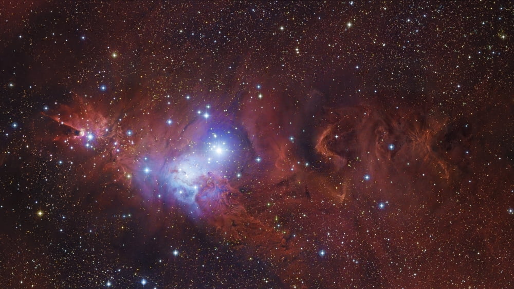 NGC 2264 The Cone Nebula Region Canvas Art - Robert GendlerStocktrek Images (38 x 22)