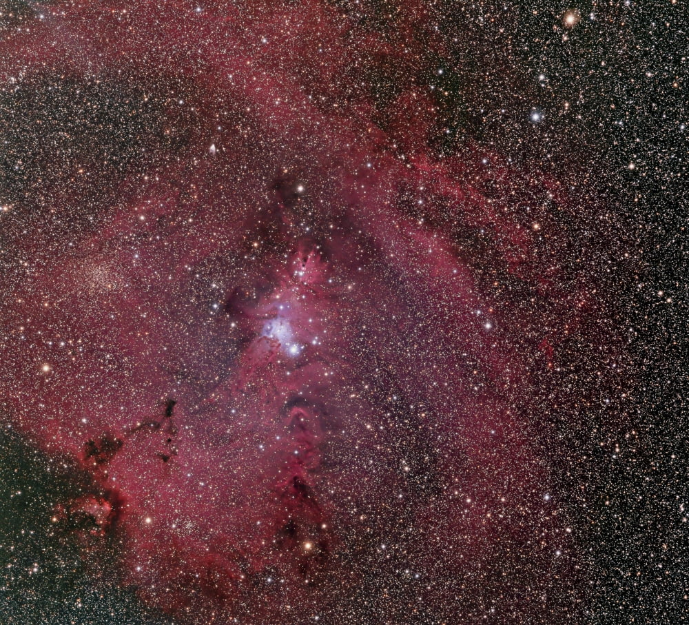 NGC 2264 the Cone and Christmas Tree Nebula Canvas Art - Phillip JonesStocktrek Images (30 x 27)