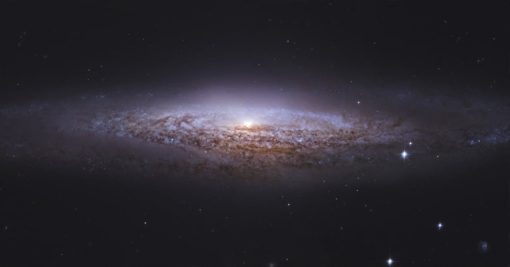 NGC 2683 spiral galaxy in Lynx Canvas Art - Robert GendlerStocktrek Images (39 x 20)