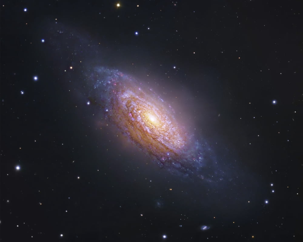 NGC 3521 spiral galaxy in Leo Canvas Art - Robert GendlerStocktrek Images (31 x 25)