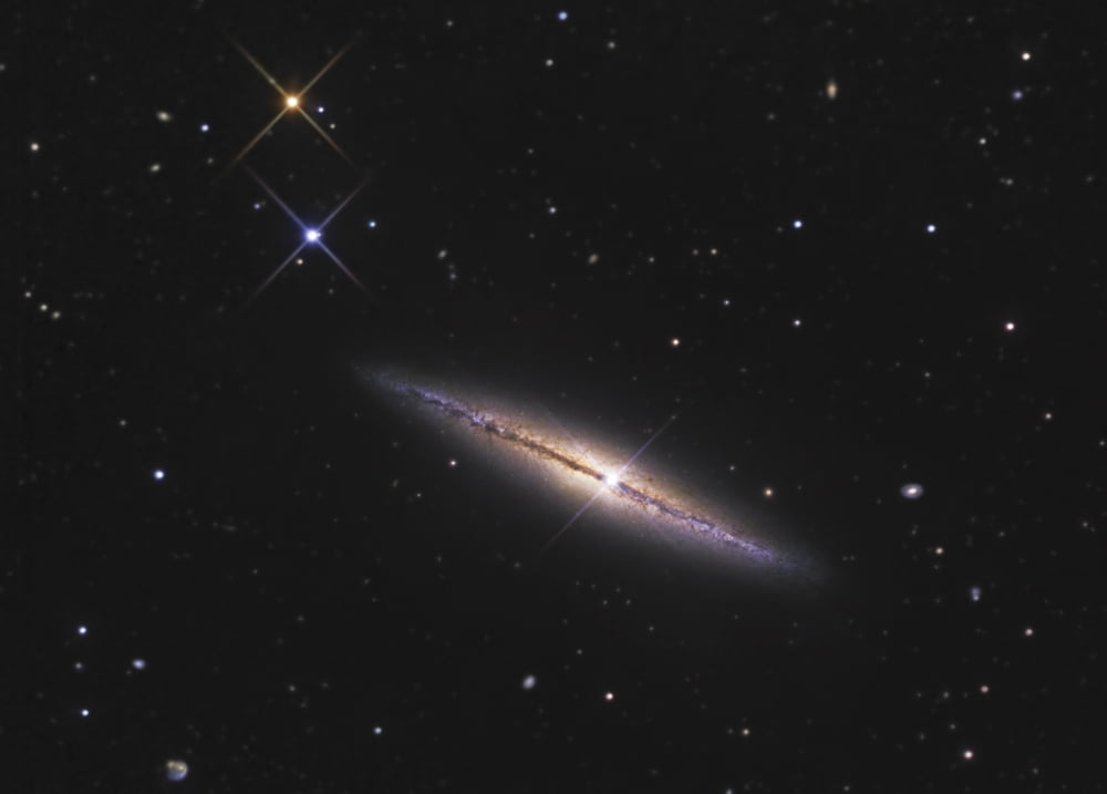 NGC 4013 is an edge-on unbarred spiral galaxy in the constellation Ursa Major Canvas Art - R Jay GaBanyStocktrek Images (17 x 12)