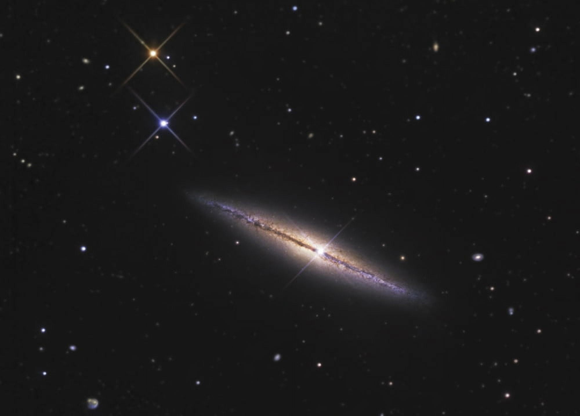 NGC 4013 is an edge-on unbarred spiral galaxy in the constellation Ursa Major Canvas Art - R Jay GaBanyStocktrek Images (33 x 24)
