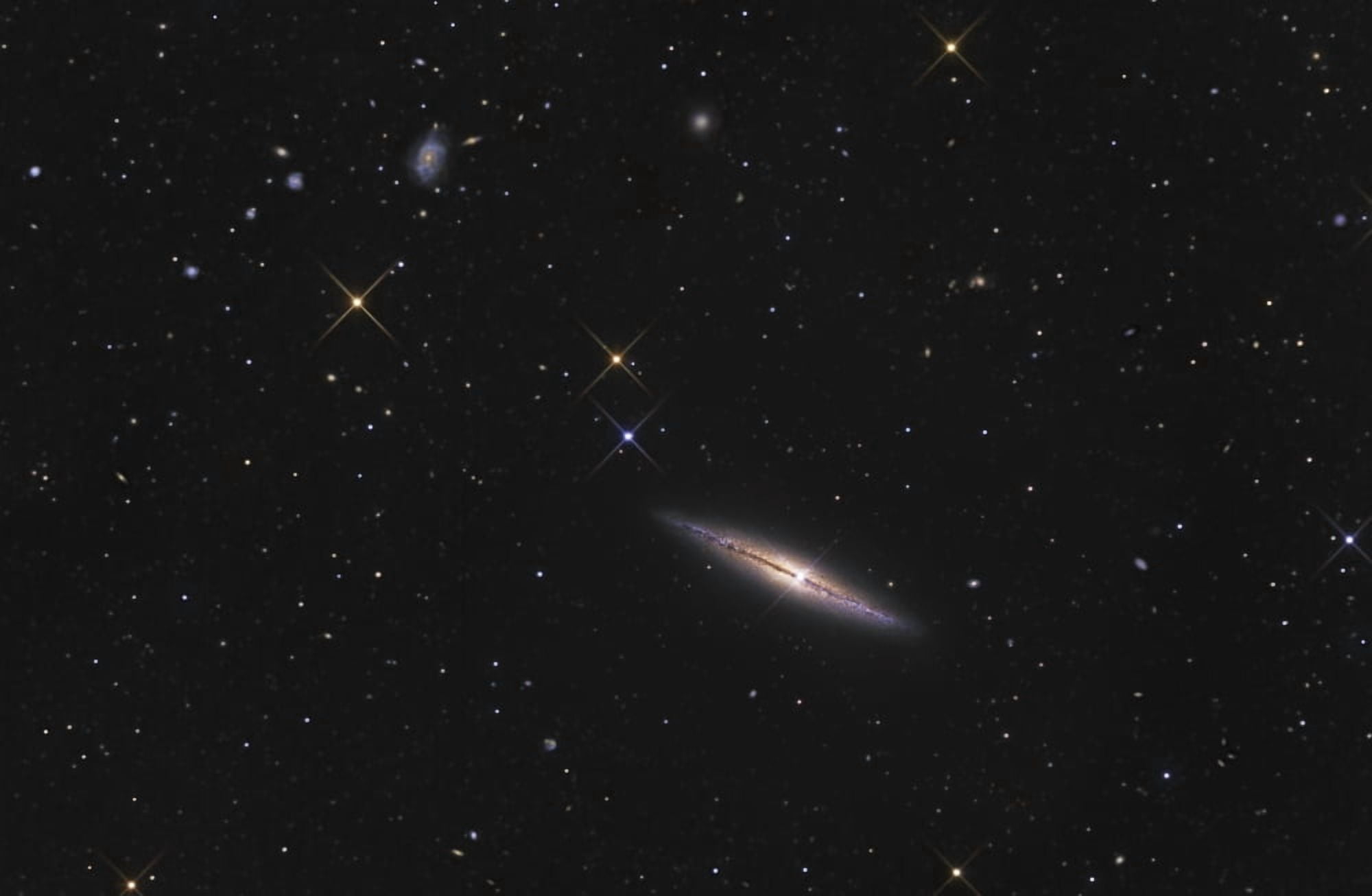 NGC 4013 is an edge-on unbarred spiral galaxy in the constellation Ursa Major Canvas Art - R Jay GaBanyStocktrek Images (34 x 23)