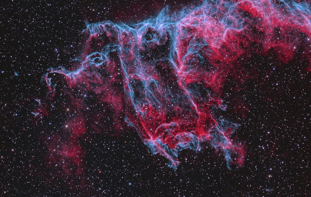 NGC 6995 the Bat Nebula part of the Veil Nebula in Cygnus Canvas Art - Ken CrawfordStocktrek Images (35 x 22)
