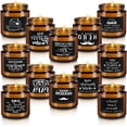 thumbnail image 1 of NGD 12-Pack Amber Jar Scented Candles, 3.5oz, Natural Soy Wax and Premium Essential Oils. Gift for Father’s Day, Ideal for Study Home & Office Aromatherapy., 1 of 12