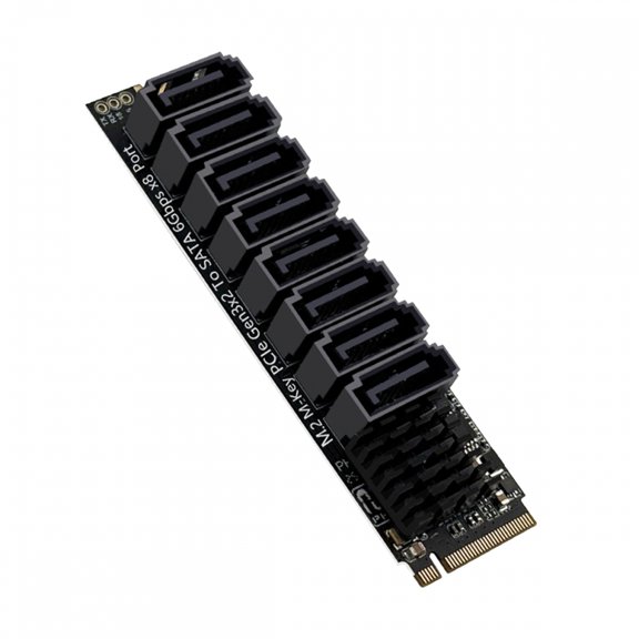 NGFF NVME M-Key PCI Express to SATA 3.0 6Gbps 8 Ports Adapter Converter Hard Drive Extension Card 2280