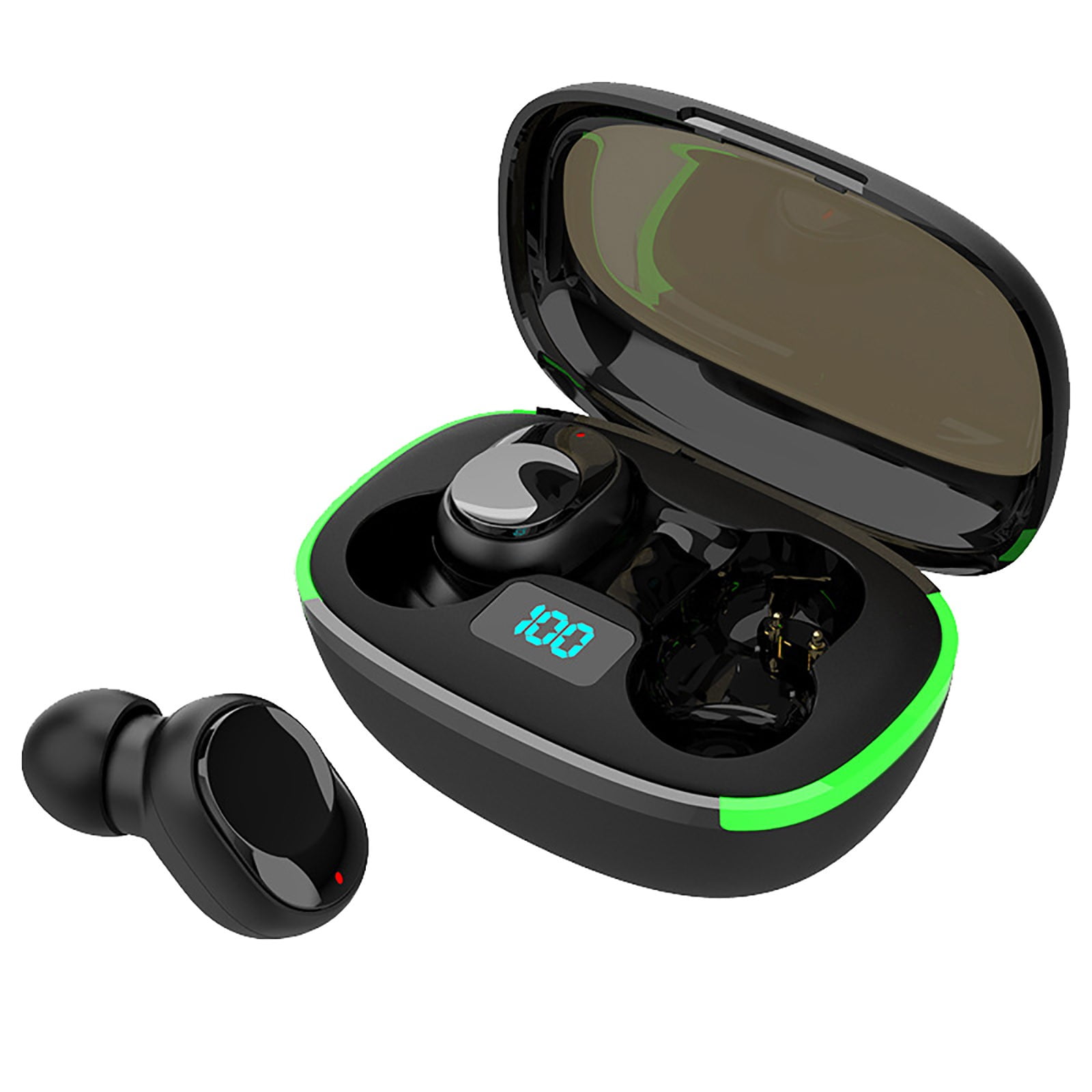 NGHnuifg Bluetooth Earbuds Noise Cancelling Wireless Bluetooth Headphones In Ear Stereo Earbuds LED Digital Charging Case Noise Fit for PC/PS4/PS5/Xbox One/Nintendo Headphones Wireless Ip7