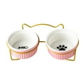 NGHnuifg Cute Elevated Cat Bowl Ceramic Pet Food Water Tray Indoor Cat