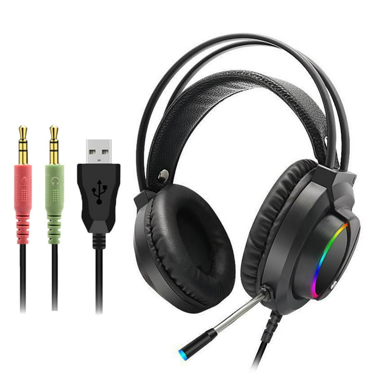 NGHnuifg Gaming Headset 3.5mm Over Ear Stereo Gaming Headphone Microphone For N Wireless Headphones for Small Ears One plus Bud Noise Canceling Wireless Headphones Walmart