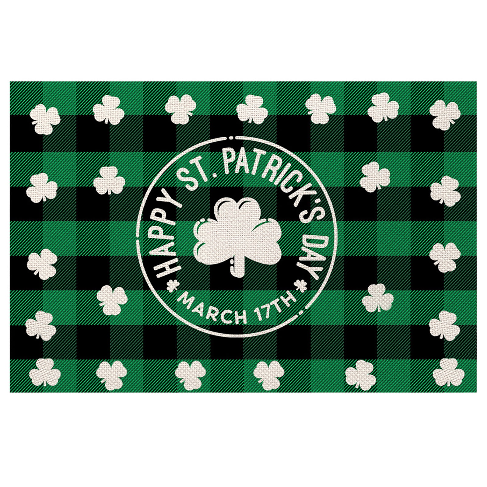 NGHnuifg Irish Day Dining Mat Linen Cloth Durable Non Material Table