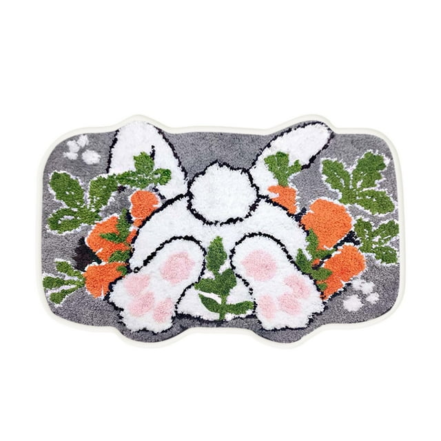 NGHnuifg Resurrectional Bathroom Carpet The Bathroom With Rabbits