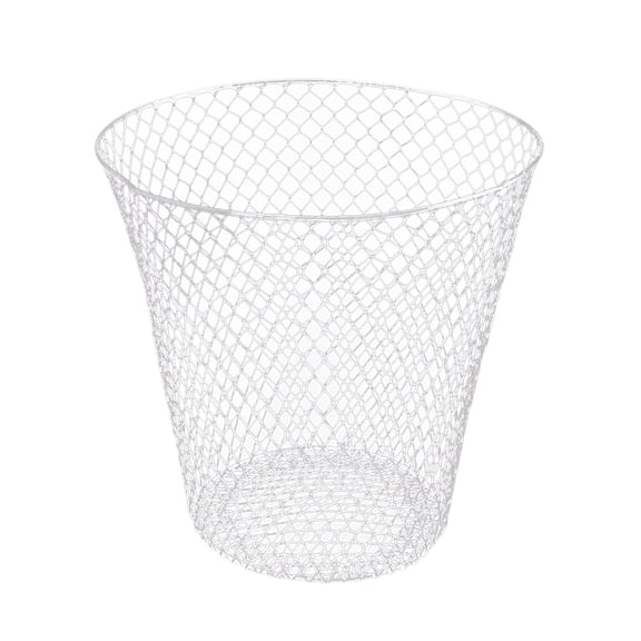 NGHnuifg Wire Mesh Round Waste Lightweight Can Open Top Wastebasket Recycling Desk Office School Garbage Cans Home & Custom Storage Simple Human G Bags Leaf Bags Paper Odor Bags
