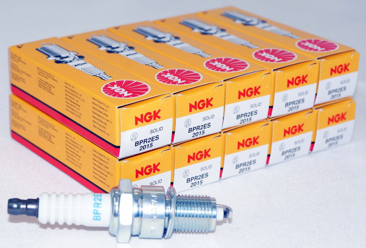 NGK 2015 BPR2ES Standard Resistor Spark Plug - 10-Pack - For