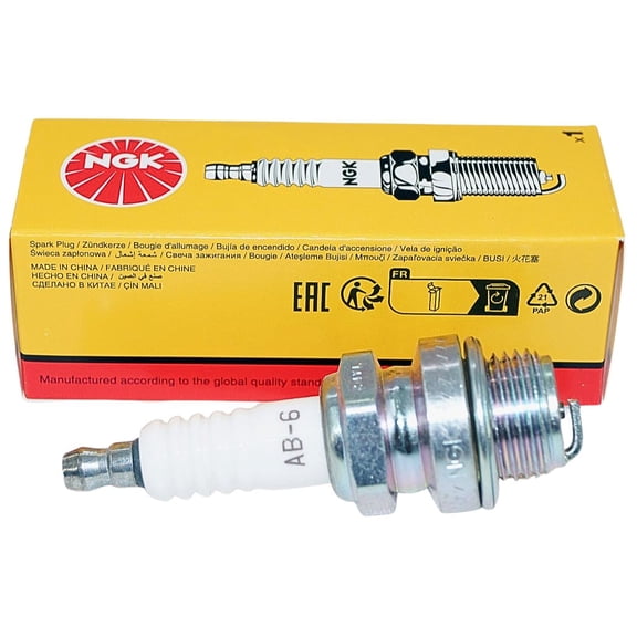 NGK 2910 Standard Series Spark Plug AB6 Compatible with Select 1973-1996 Ski-Doo, Moto-Ski Snowmobiles (1 pack)