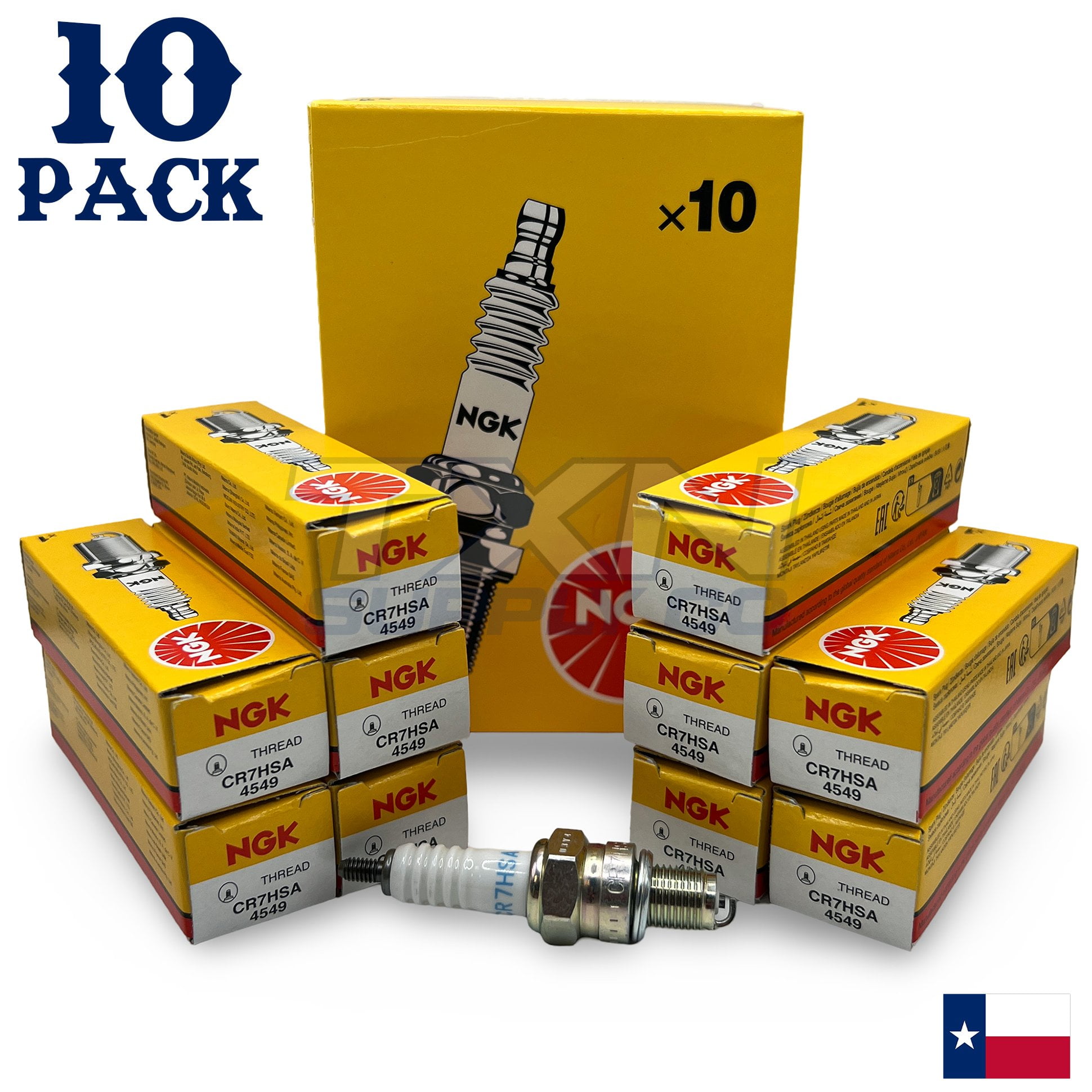 NGK 4549 CR7HSA Spark Plug - Pack of 10