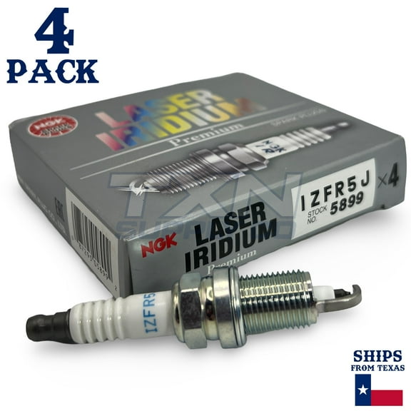 NGK 5899 Laser Iridium Spark Plug - IZFR5J, 4 Pack