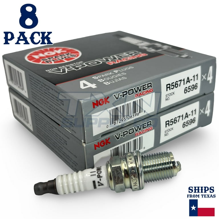 NGK V-Power Racing Spark Plug 6596 R5671A-11 NGK V-Power Racing Spark Plug 6596 R5671A-11