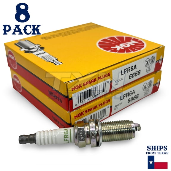 NGK 6668 Spark Plugs LFR6A - 8 Pack - For Watercraft FX FZR FZS VX VXR VXS