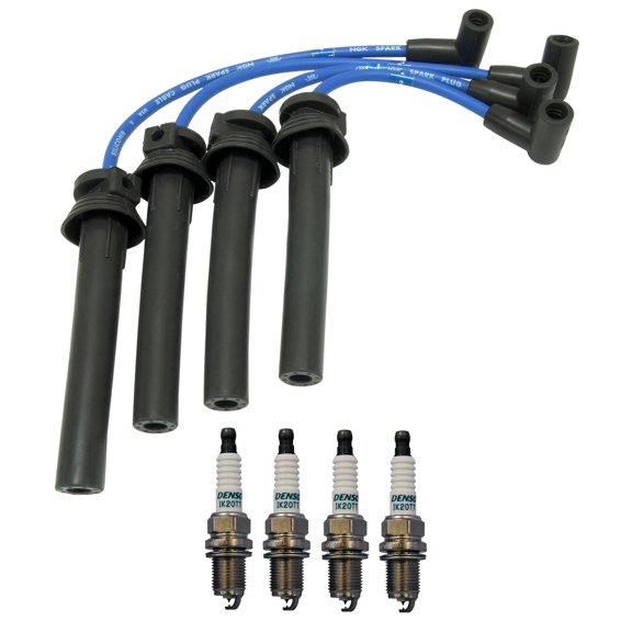 NGK 7mm Wire Set 4 Denso Iridium Spark Plug Kit For RC31 RE31 R50 R53 Cooper L4