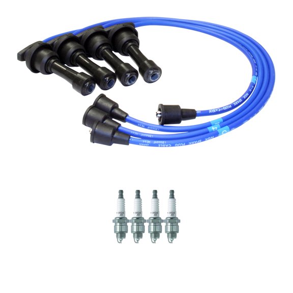 NGK 7mm Wire Set 4 Nickel Spark Plug Kit For Eclipse Mirage Talon 1.6 1.8 2.0 L4