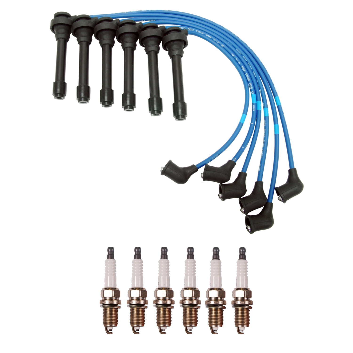 Eee Plug NGK 7mm Wire Set 6 Denso Nickel Spark Plug Kit For Avenger 2.5 V6 W ...