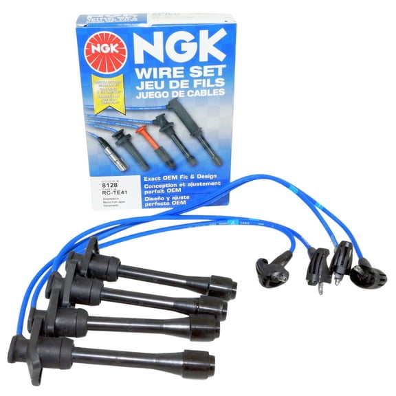 NGK 8128 Spark Plug Wire Set Compatible with Various 1993-1997 Toyota Models