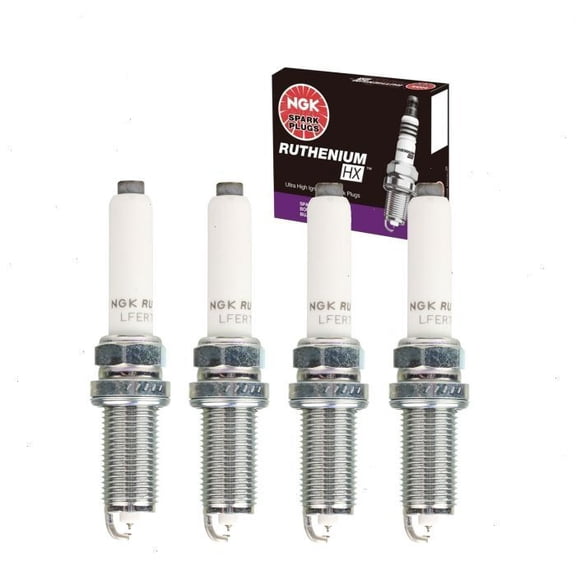 NGK 95125 Set of 4 Ruthenium HX Spark Plugs (Gap 0.032) For Audi Porsche VW L4