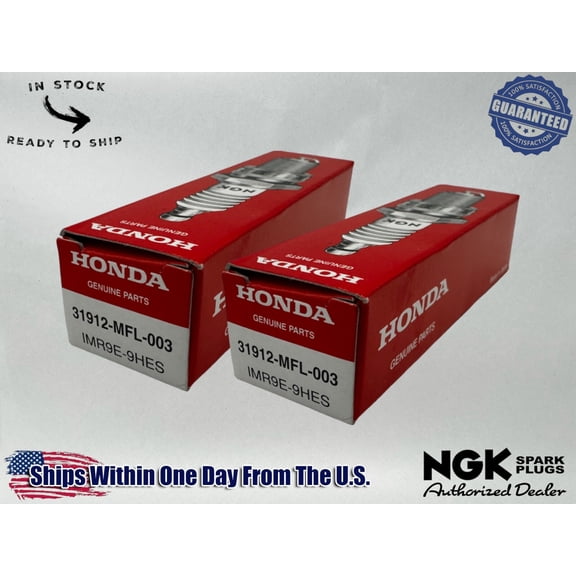 NGK Genuine OEM Authentic Spark Plugs IMR9E-9HES (Honda 31912-MFL-003) - 2 PACK