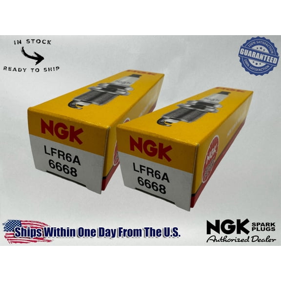 NGK Genuine OEM Authentic Spark Plugs LFR6A - 2 PACK