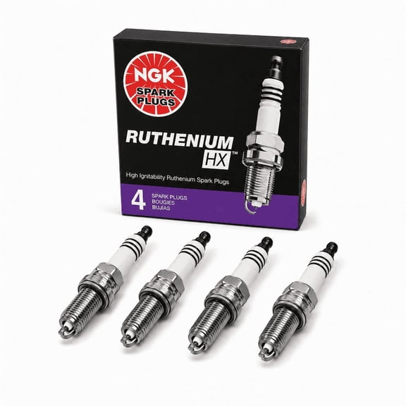 NGK Pack of 4 Ruthenium HX Spark Plug 92400 Compatible With Volkswagen Jetta 2.5L L5 Passat Golf 2006-2013 OEM