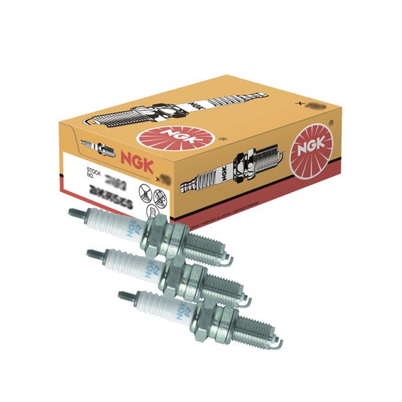NGK Set of 3 Standard Nickel Spark Plugs Gap 0.036" Threaded Stud