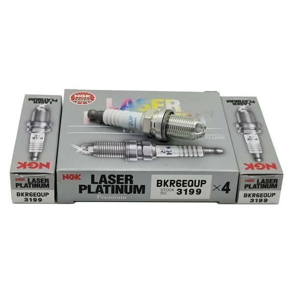 NGK Set of 6 Pre-Gapped Spark Plugs Double Laser Platinum Upgrade for BMW E39