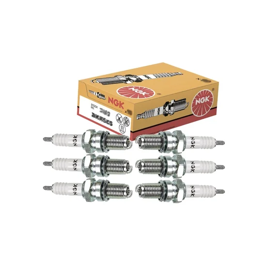 NGK Set of 6 Standard Nickel Non Resistor Spark Plugs Threaded Stud 2120-Set 6