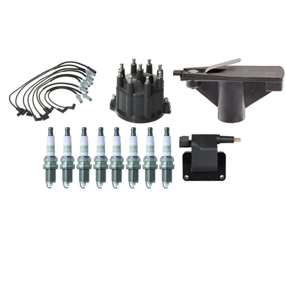 NGK Spark Plugs Wires PartsDrive OEM Tune Up Kit Coil Rotor for Dodge Dakota Durango Ram