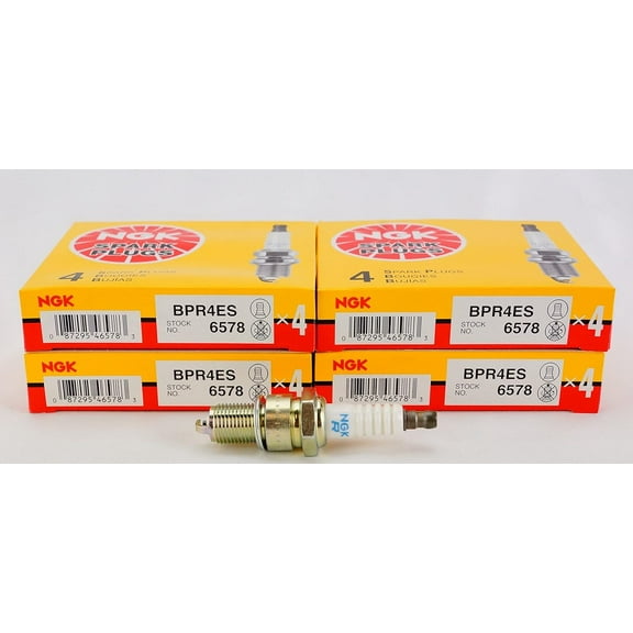 NGK Standard Spark Plugs - Stock #6578 - BPR4ES - Solid Tip - Pack of (16)