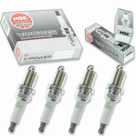 NGK "V-POWER" Spark Plugs (Set of 4) 1992-2001 for Acura Integra GS RS LS B18B1