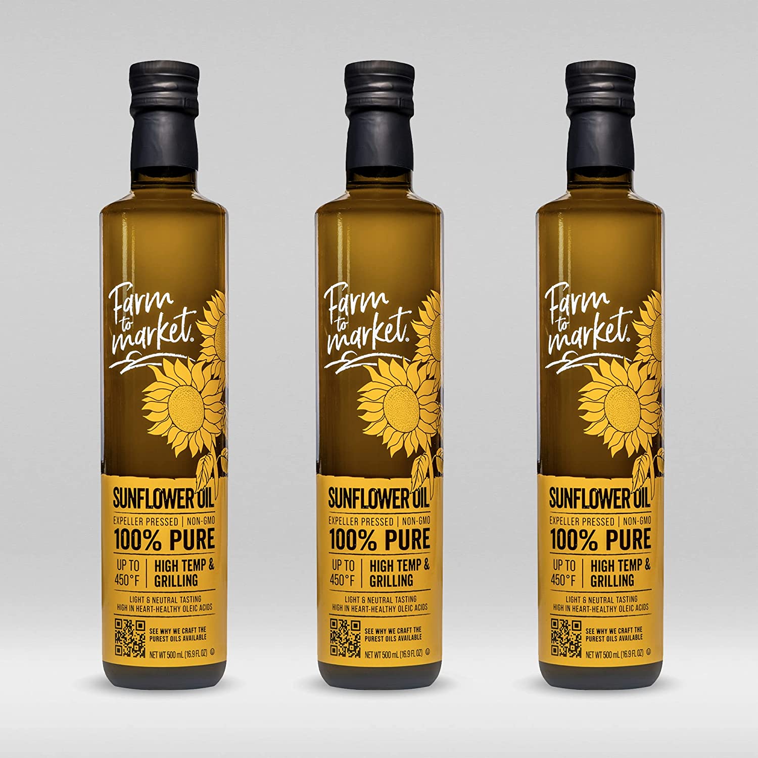 NGMO Expeller Pressed 100 Pure Sunflower Oil, Healthy, Perfect for