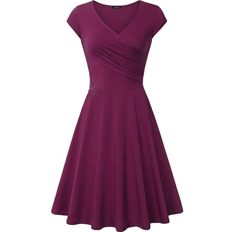 NGMQ Sexy Elegant Women Dress Plus Size Solid Color Fit And Flare Dress