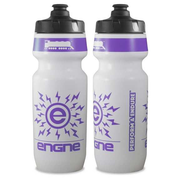 NGN Sport High Performance Bike Water Bottles 24 oz | White/Pastel Purple (2-Pack)