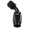 thumbnail image 1 of NGR 4AN 45 Degree Fitting - Black Anodized T-6061 Aluminum Swivel Hose Fitting - Fuel, Oil, Water, E85 - Universal Performance AN Fittings, 1 of 2