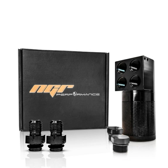 NGR Performance Car Oil Catch Can (Sealed Design) 8AN-10AN (4 Port Oil Reservoir Tank)