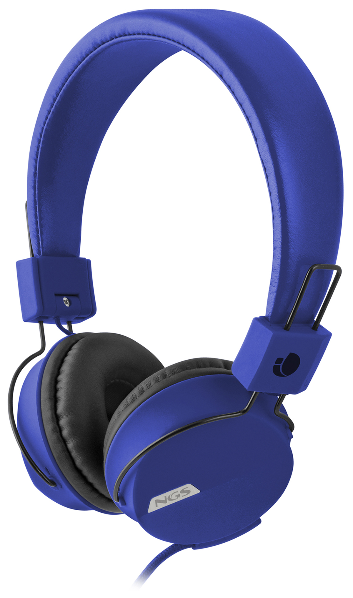 NGS Blue Groove Foldable DJ Headphones with Builtin Microphone